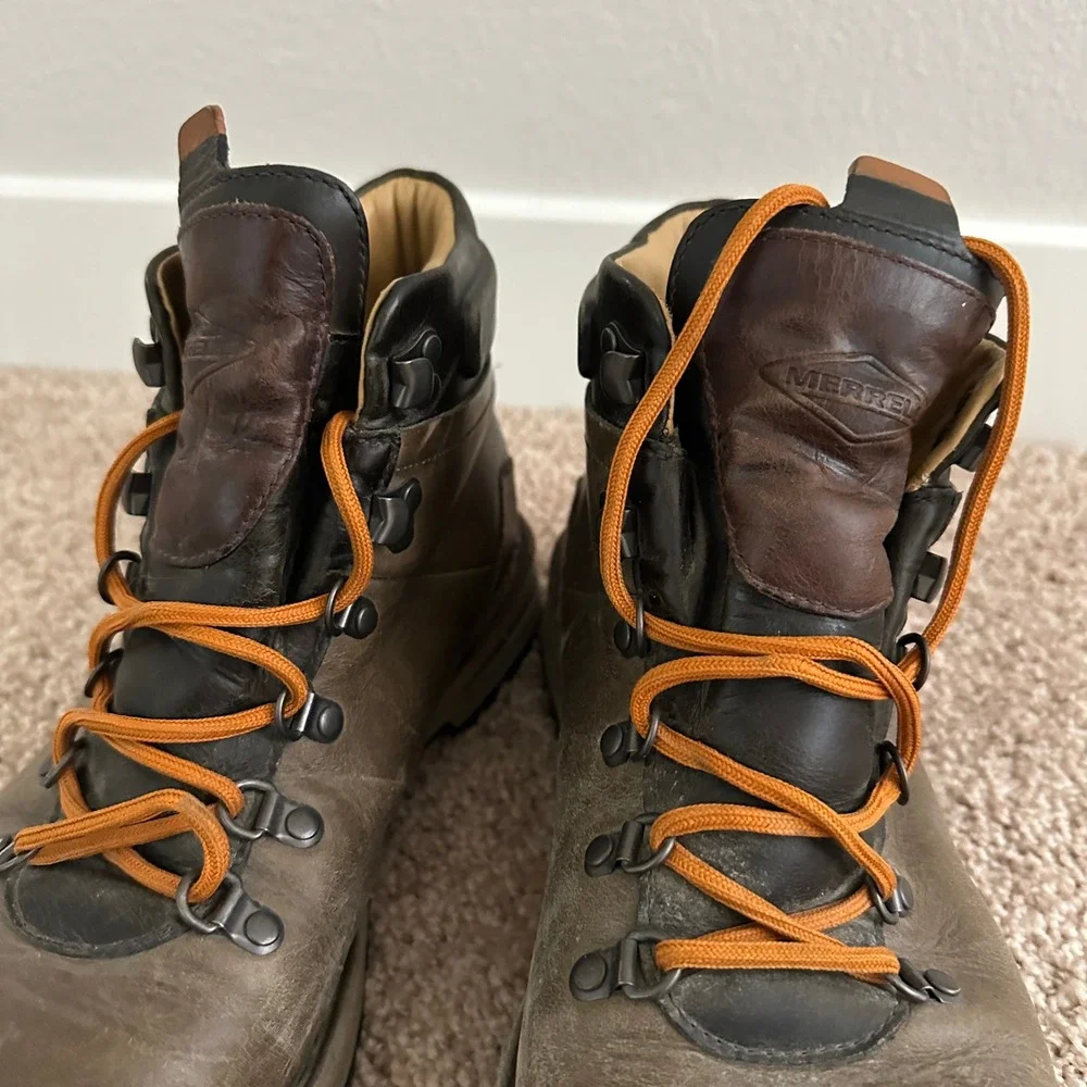 Merrell Waitsfield Sugarbush Hiking Boots Mens 9.5 Dusty Olive Leather J49335